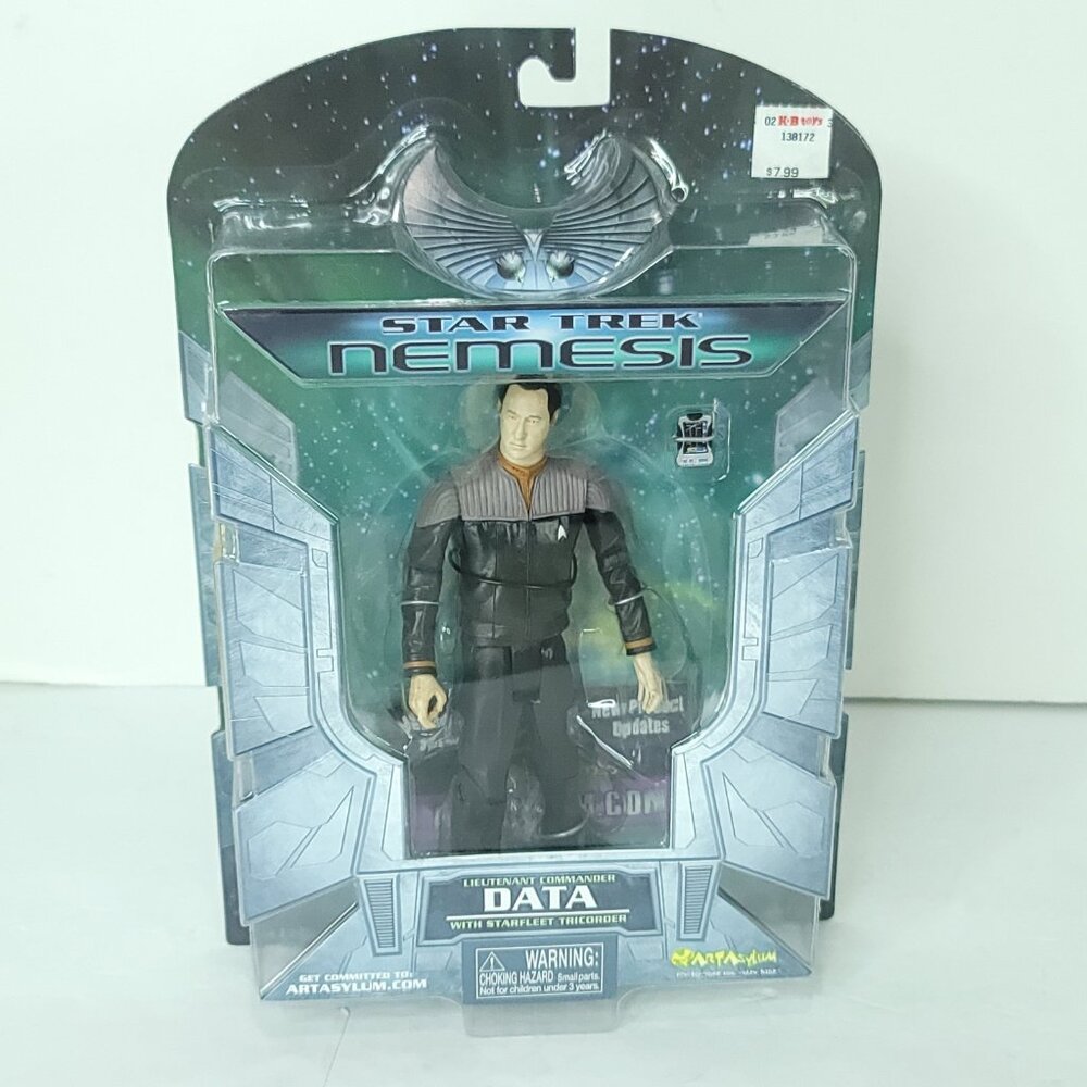 Star Trek Nemesis Data Action Figure, Art Asylum NEW Sealed
